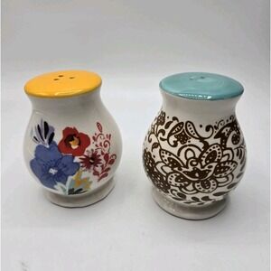 Pioneer Woman Flea Market Floral Collection Salt & Pepper Shaker Set EUC